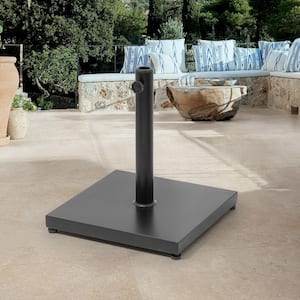 40 lbs. Concrete and Steel Patio Umbrella Base in Black