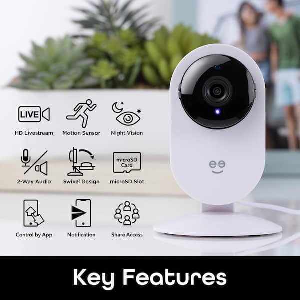 Caméra IP WiFi 720p Usage intérieur - application Protect Home - Lot de 3  caméras