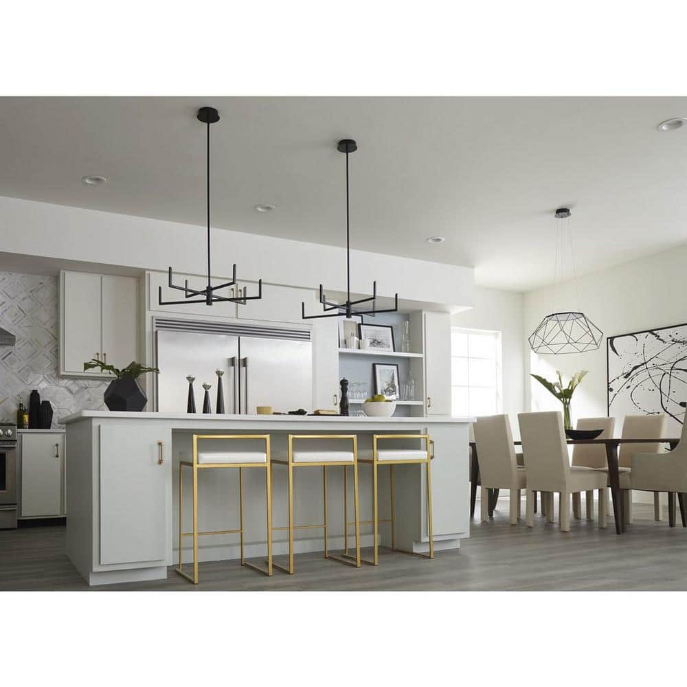 Geodesic Matte Black LED Mid-Century Modern Pendant Light