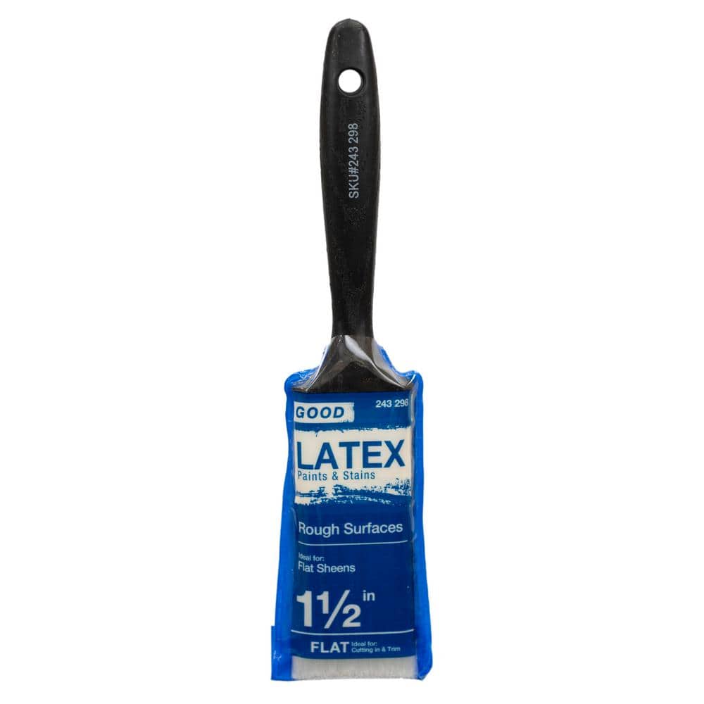 Good 1.5 in. Polyester Flat General Purpose Paint Brush for Water-Based Pai