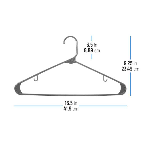 OSTO Black Plastic Hangers 50-Pack OP-109-50-BLK-H - The Home Depot