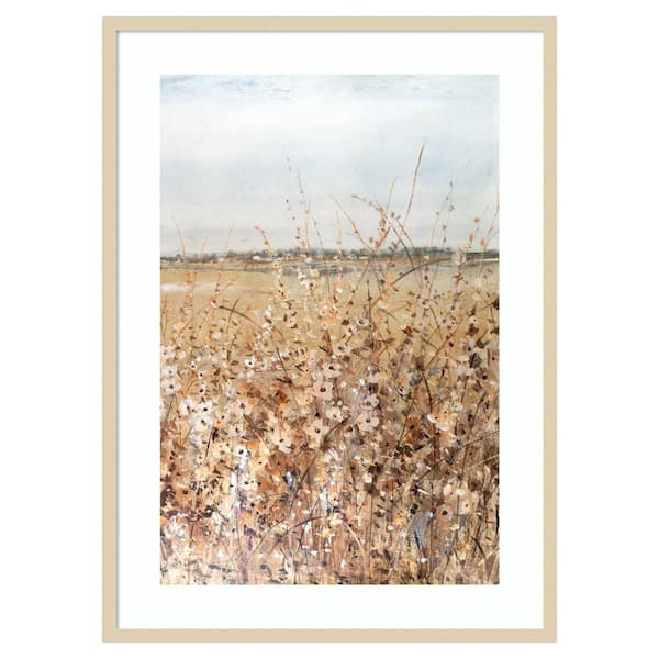 Amanti Art Ochre Landscape II by Tim Otoole 30 in. W x 41 in. H. Wood Framed Wall Art Print Framed in Brown