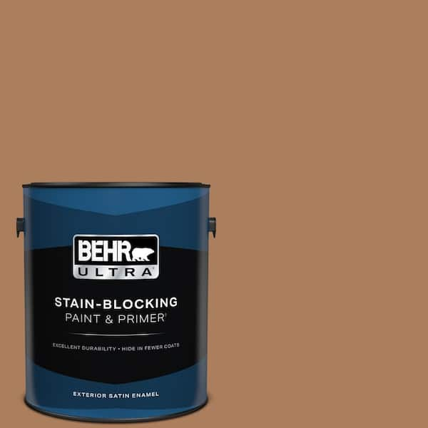 BEHR ULTRA 1 gal. #S230-6 Burnt Toffee Satin Enamel Exterior Paint & Primer