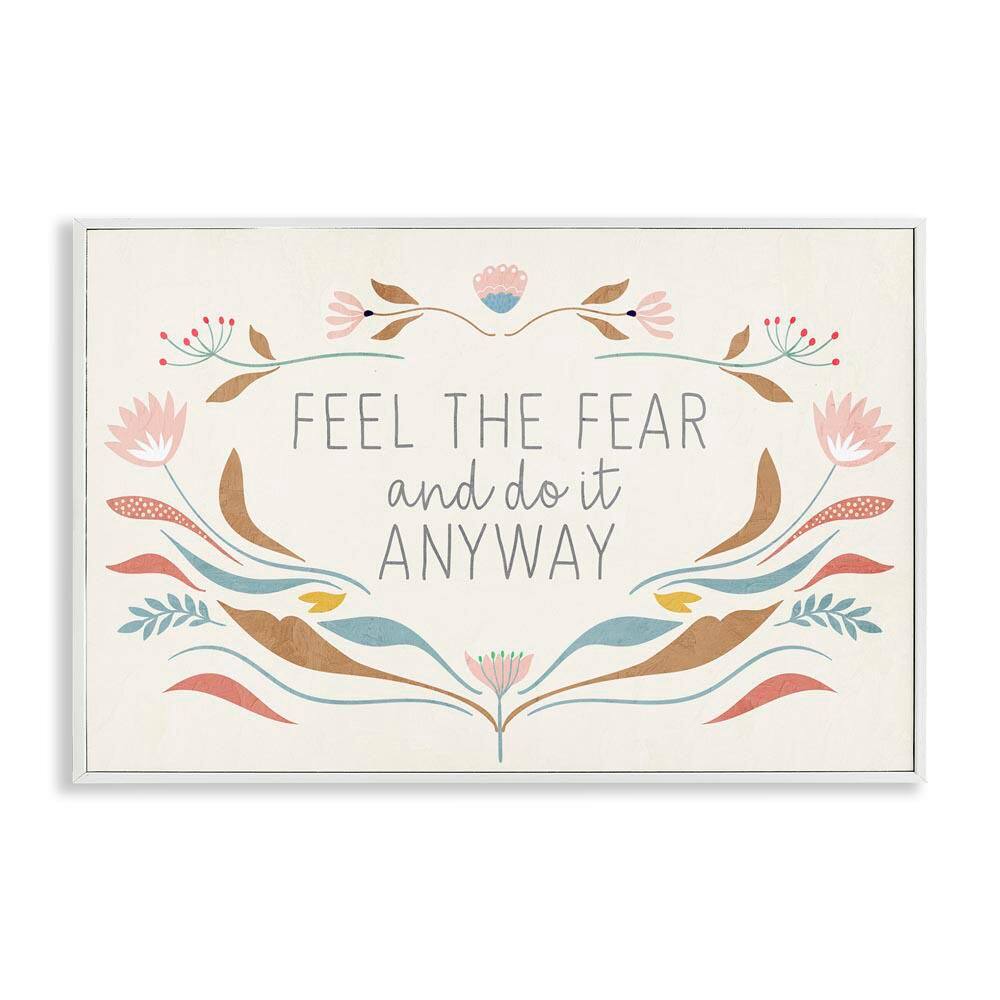 Feel The Fear Inspirational by Kim Allen White Framed Nature Giclee Art Print 12 in. x 18 in. price history on PriceWatchPro
