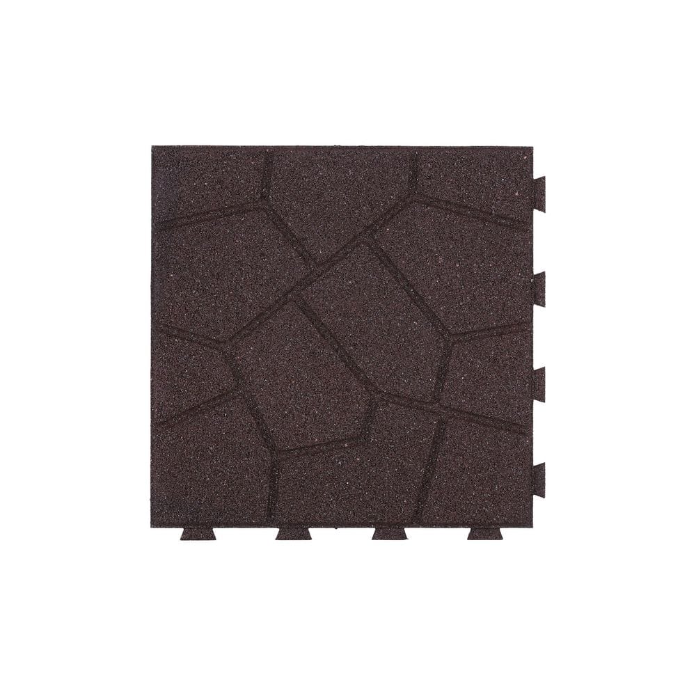 16 in. x 16 in. x 5/8 in. Brown Stone SmartLoc Rubber Paver (75-Pack) price history on PriceWatchPro