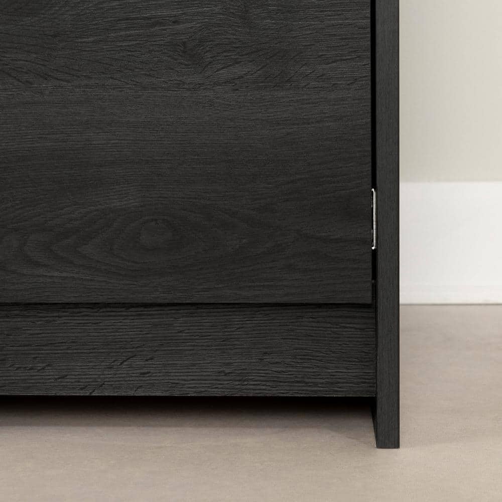 Gray Oak Farmhouse-Style Computer Desk with Ergonomic Design and Storage