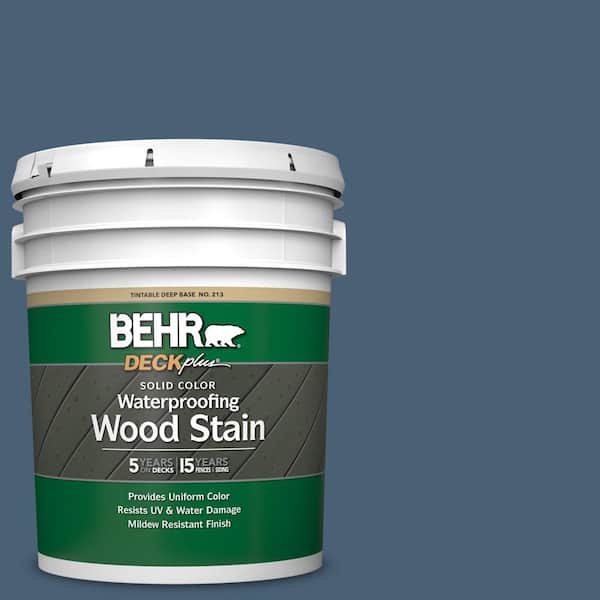 BEHR DECKplus 5 gal. #PPU14-19 English Channel Solid Color Waterproofing Exterior Wood Stain