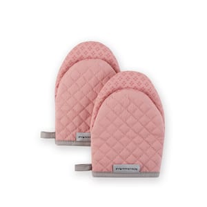 Asteroid Silicone Grip Rose Pink Mini Oven Mitt Set (2-Pack)