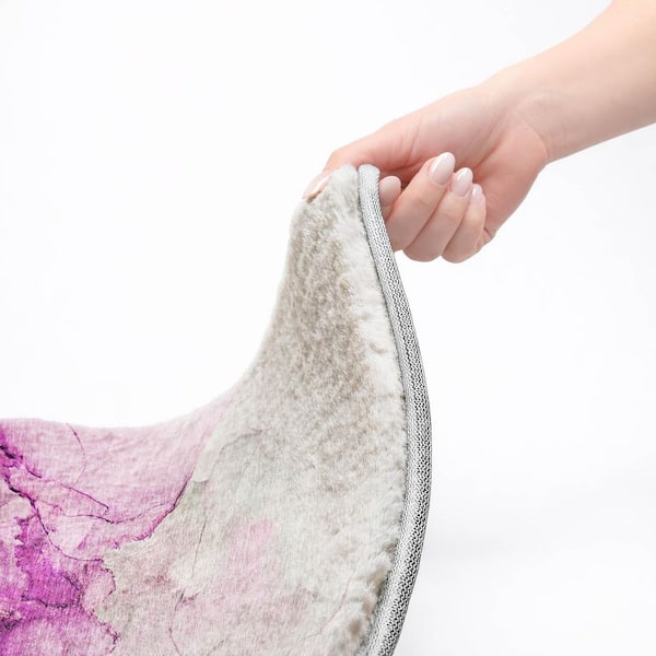 Dream Shag Premium Machine Washable Abstract ADS520 Pink 2 ft. x 7 ft. Runner Rug