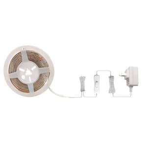 Strip Lights, 8 ft. Plug-In Dimmable Neutral White Tape Light Integrated LED Strip Lights in White