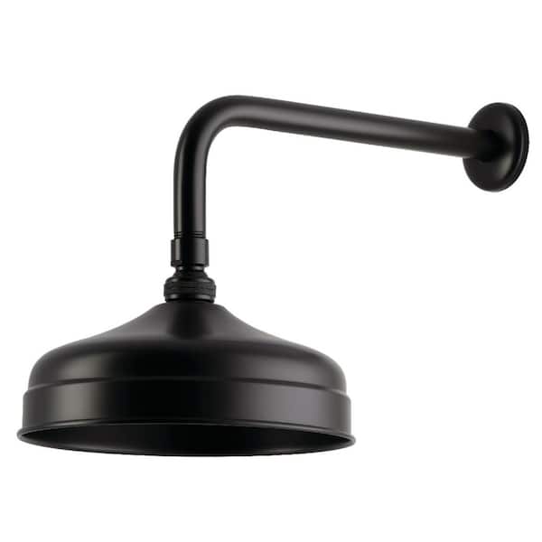 Trimscape 1-Spray 8 in. Wall Mount Rain Spray Shower Head with Shower Arm and Flange in Oil Rubbed Bronze