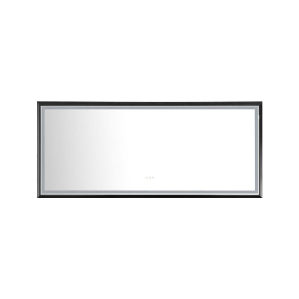 60 in. W x 36 in. H Small Rectangular Aluminium Framed Dimmable Wall