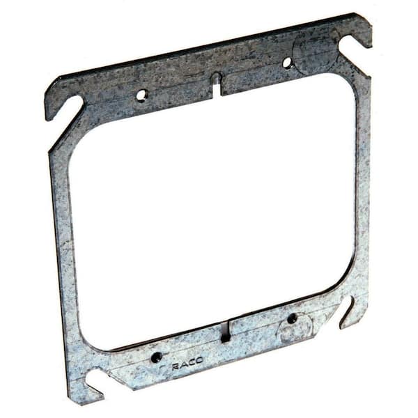 Raco  Square  Steel  2 gang Box Cover  For Two Wiring Devices 