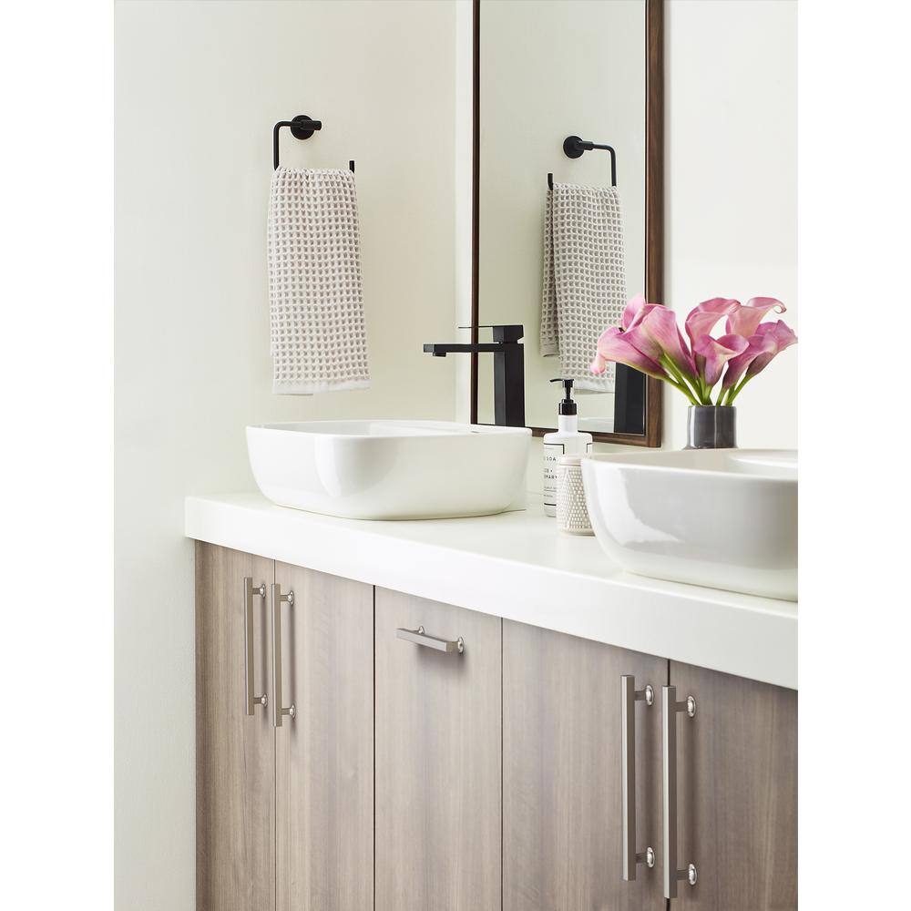 Satin Nickel 7-9/16 Inch Modern Cabinet Pull