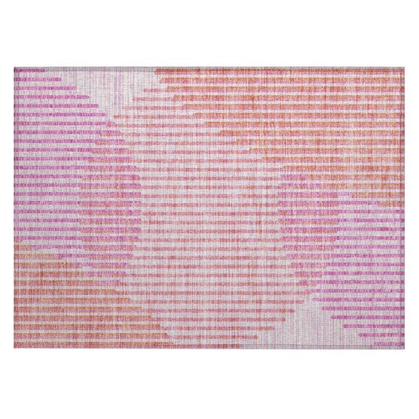 Chantille Machine Washable Indoor/Outdoor Abstract ACN1001 Pink 1 ft. 8 in. x 2 ft. 6 in. Area Rug