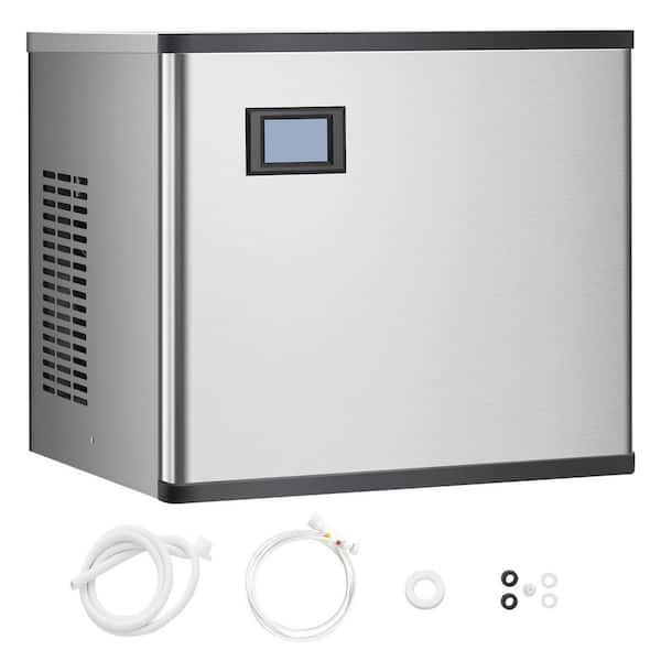 22.2 in. W Commercial Ice Maker Machine 300 lbs. /24 h Stainless Steel Self-Cleaning Full Size Cubes Freestanding Silver