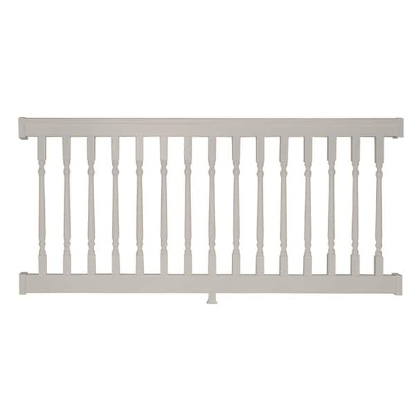 Weatherables Delray 3.5 ft. H x 6 ft.. W Vinyl Tan Railing Kit with Colonial Spindles