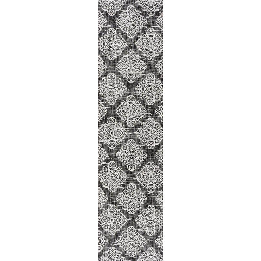 Tuscany Vintage Medallion Black/Ivory Synthetic Area Rug
