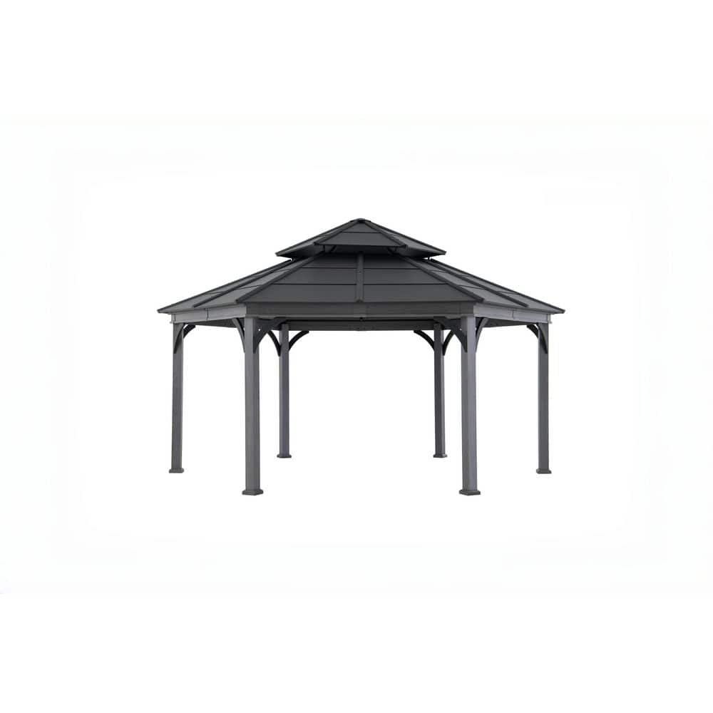 Sunjoy 15 ft. x 18 ft.Ashland Hexagon Hardtop Gazebo A102009720