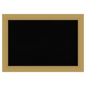 Grace Brushed Gold Framed Black Corkboard 28 in. x 20 in. Bulletine Board Memo Board