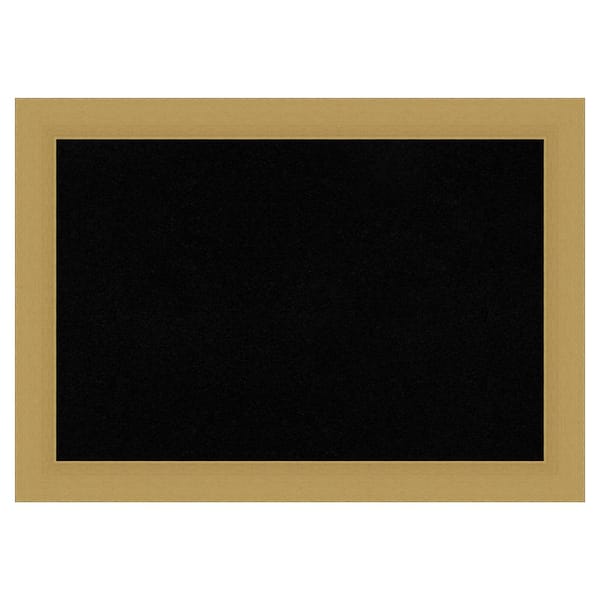 Amanti Art Grace Brushed Gold Framed Black Corkboard 28 in. x 20 in. Bulletine Board Memo Board