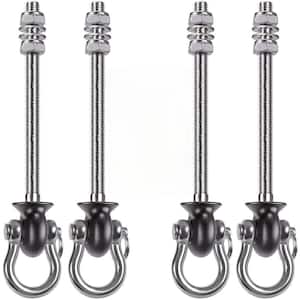 7.67 in. Stainless Steel 304 Heavy Duty Swing Hangers with 180° Swing and 1500 lbs. Capacity (4-Pack)