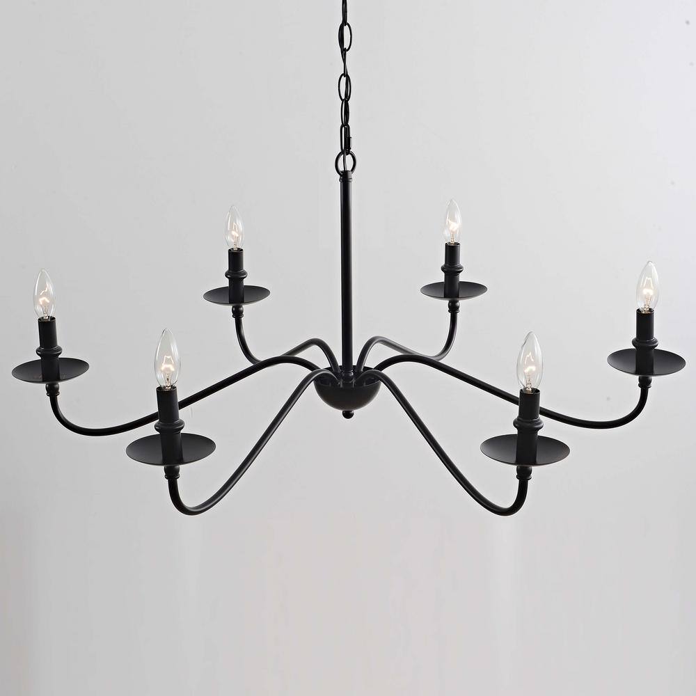 "Bonnie 38"" in diameter Rustic 6-Light Black Metal Chandelier" price history on PriceWatchPro