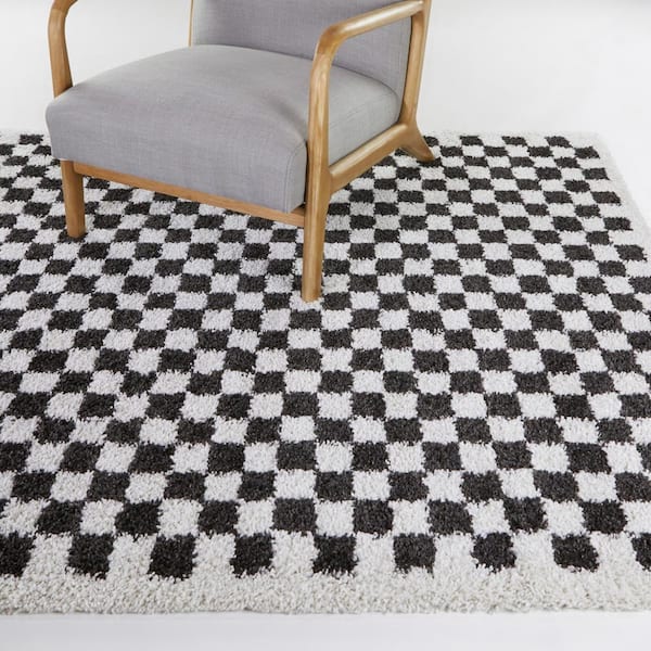 Covey Charcoal 7 ft. x 9 ft. Geometric Area Rug