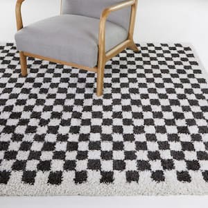 Covey Charcoal 9 ft. x 12 ft. Geometric Area Rug