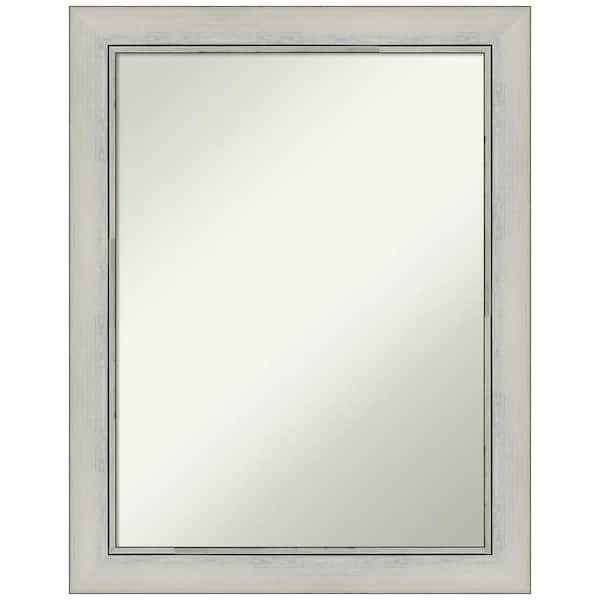 Amanti Art Flair Silver Patina 22 in. H x 28 in. W Framed Non-Beveled Wall Mirror in Silver