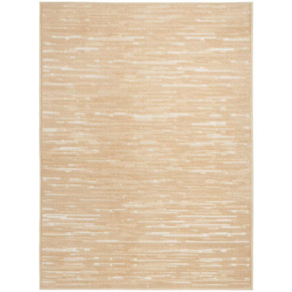 Nourison Casual Taupe 5 ft. x 7 ft. Abstract Contemporary Area Rug