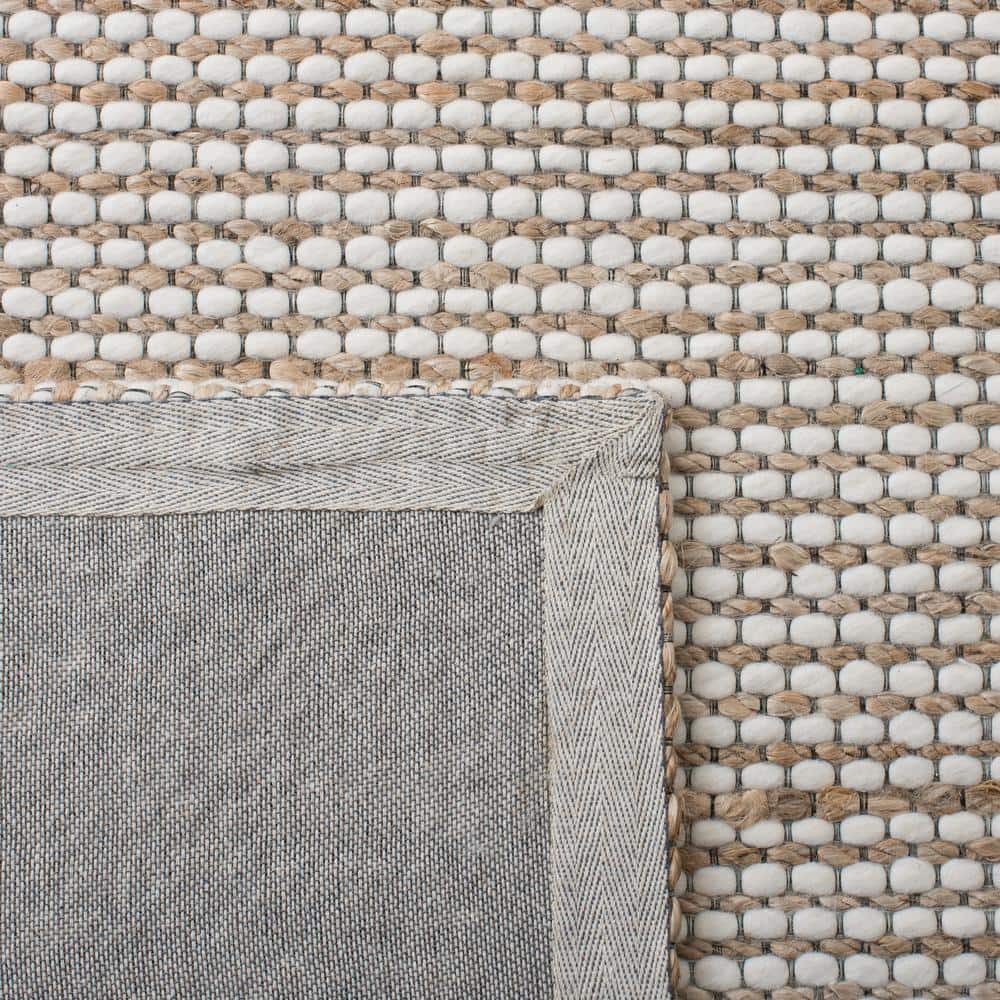 Natural Fiber Beige/Ivory 8 ft. x 10 ft. Solid Woven Area Rug - thumbnail 3