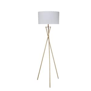 Ester 64.5 in. Matte Gold Hourglass Floor Lamp