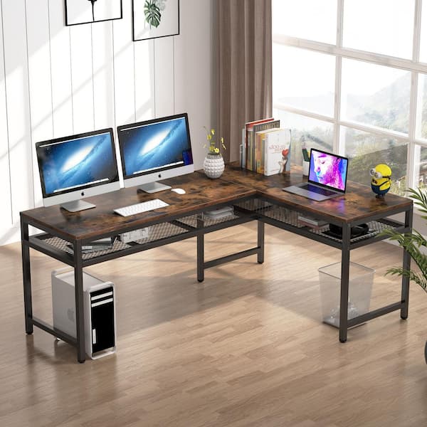 l shaped large computer desk