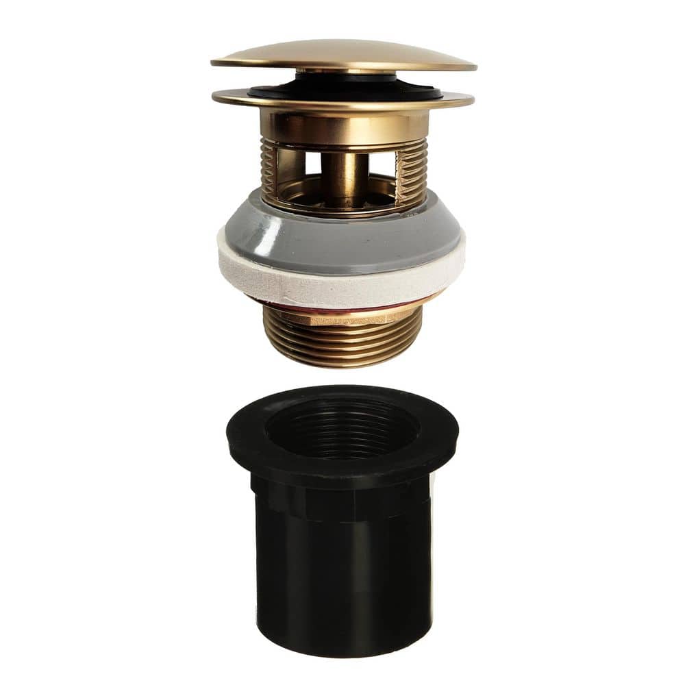 Integrated Overflow Drain 1-1/2 in. NPSM Coarse Thread Tip-Toe Mechanism with ABS Adapter in Satin Brass price history on PriceWatchPro