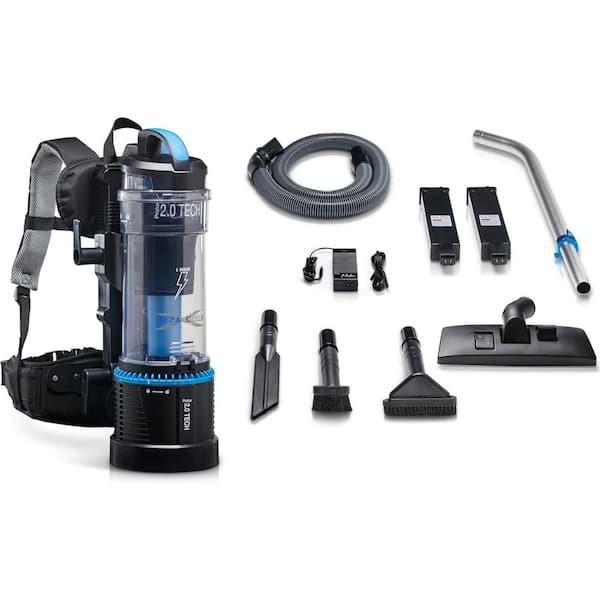 2019 Cordless 1 Hour 2.0 Bagless Backpack Vacuum with 1-1/2 in. Commercial Attachment Kit