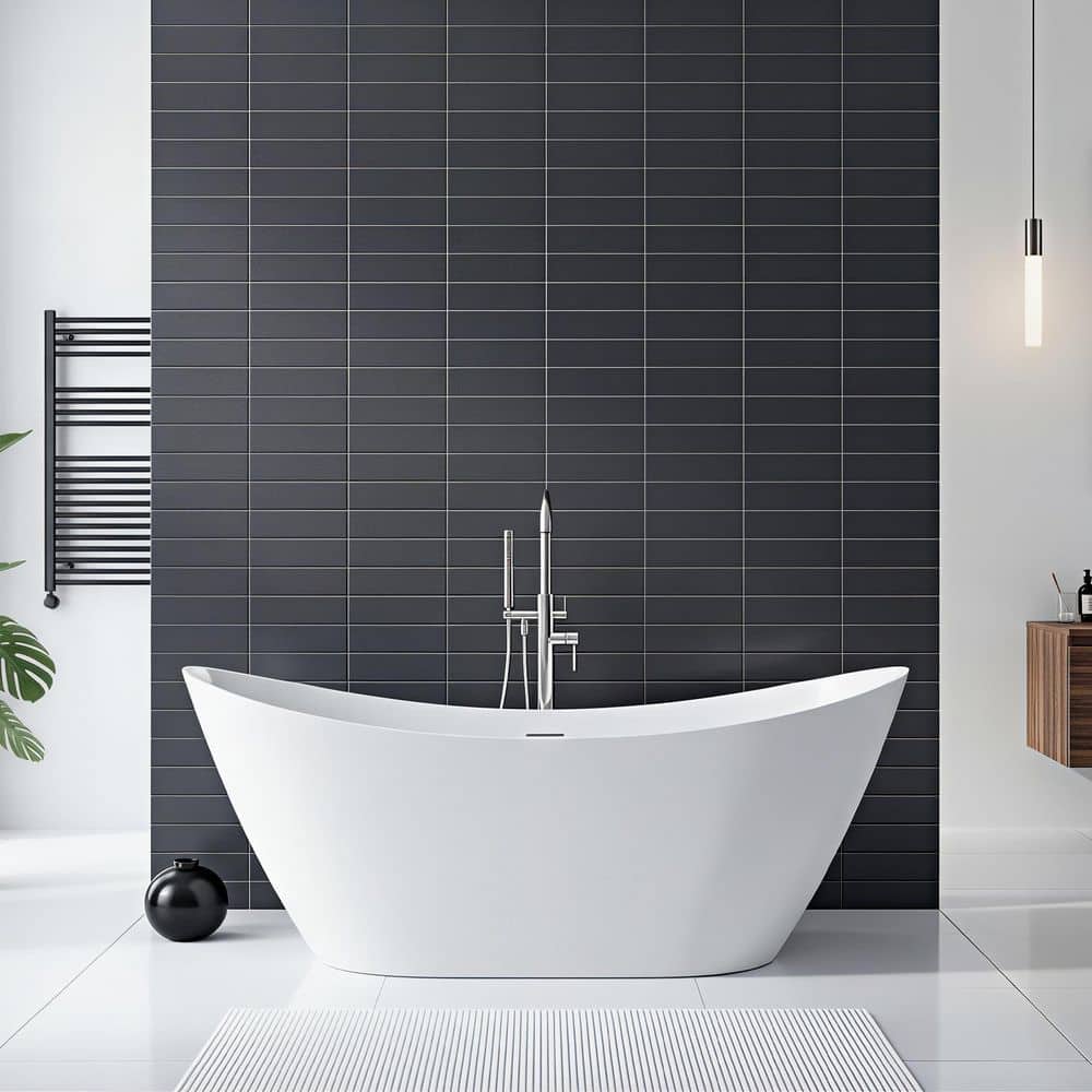 Transolid Skylar 59 in. x 30.75 in. Soaking Bathtub with Center