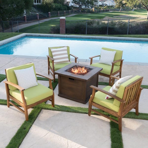 Home depot fire pit with online chairs