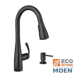 Essie Touchless Single-Handle Pull-Down Sprayer Kitchen Faucet with MotionSense Wave and Power Clean in Matte Black