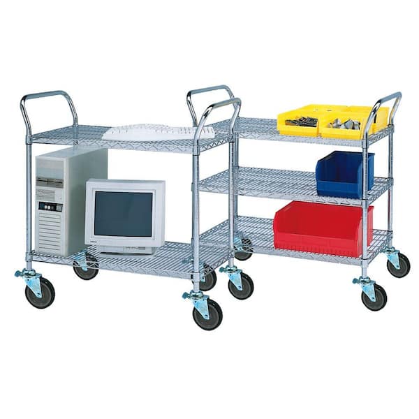 UC452523 - Bin Top 2 Shelf Utility Cart 45 x 25 - Gray