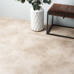 Duren 28mil Concreto Beige 18 in. x 36 in. Glue Down Luxury Vinyl Tile Flooring (36 sq. ft.)