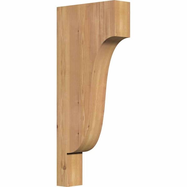 Ekena Millwork 3-1/2 in. x 12 in. x 28 in. Western Red Cedar Newport Smooth Corbel