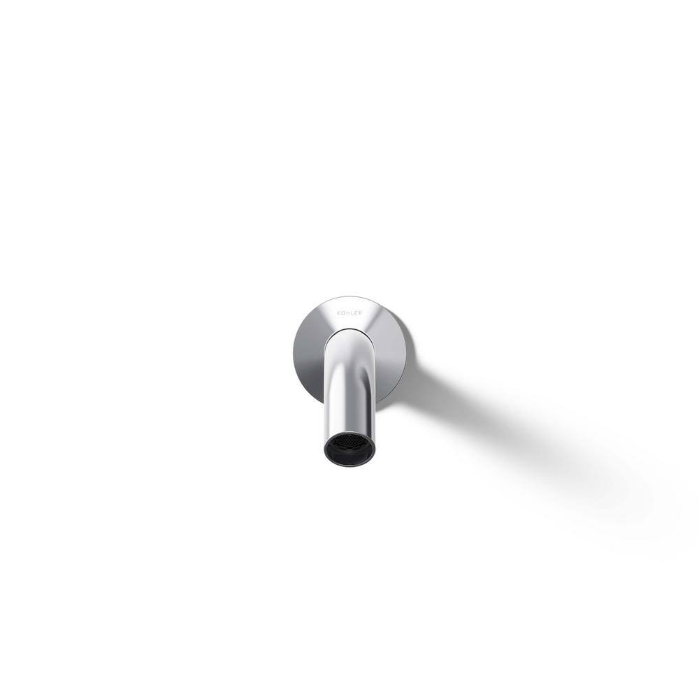 Polished Chrome Wall-Mount Bathroom Sink Faucet Spout