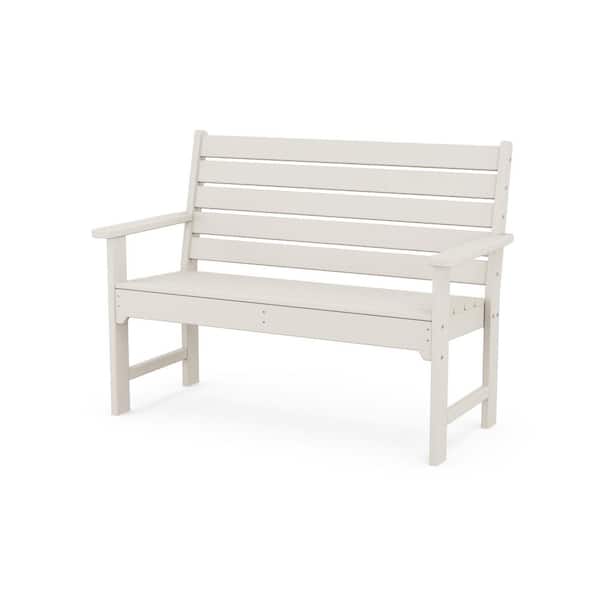 POLYWOOD Monterey Bay 48 in. 2-Person Sand Castle Plastic Outdoor Bench