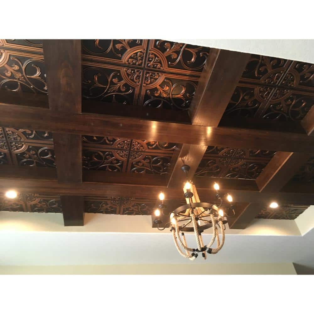 Madrid Antique Copper Faux Tin 2x2 Ceiling Tile