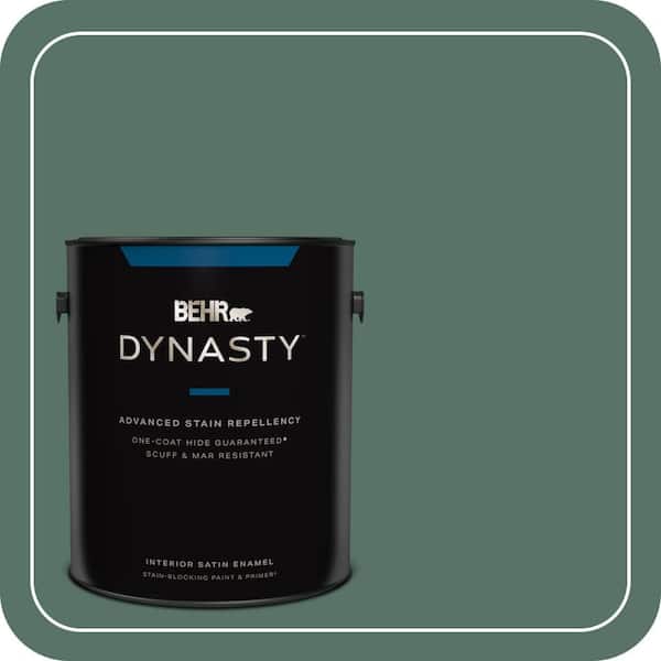 BEHR DYNASTY 1 gal. #470F-6 Hilltop Satin Enamel Interior Stain-Blocking Paint & Primer