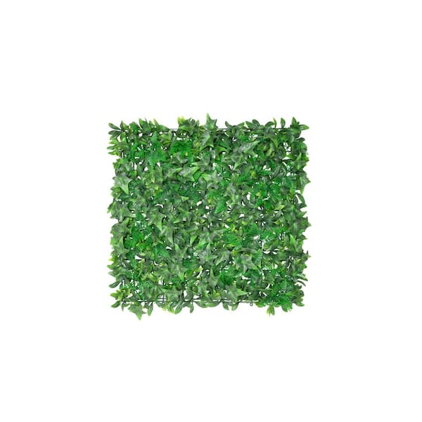 GREENLINE ARTIFICIAL GRASS 20 in. x 20 in. Wild Ivy Artificial Hedge Greenery Panels (6-Piece)