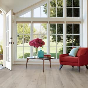Mavericks French Oak 3/8 in. T x 6.5 in. W Click Lock Wire Brushed Engineered Hardwood Flooring (23.6 sq. ft./case) CXS