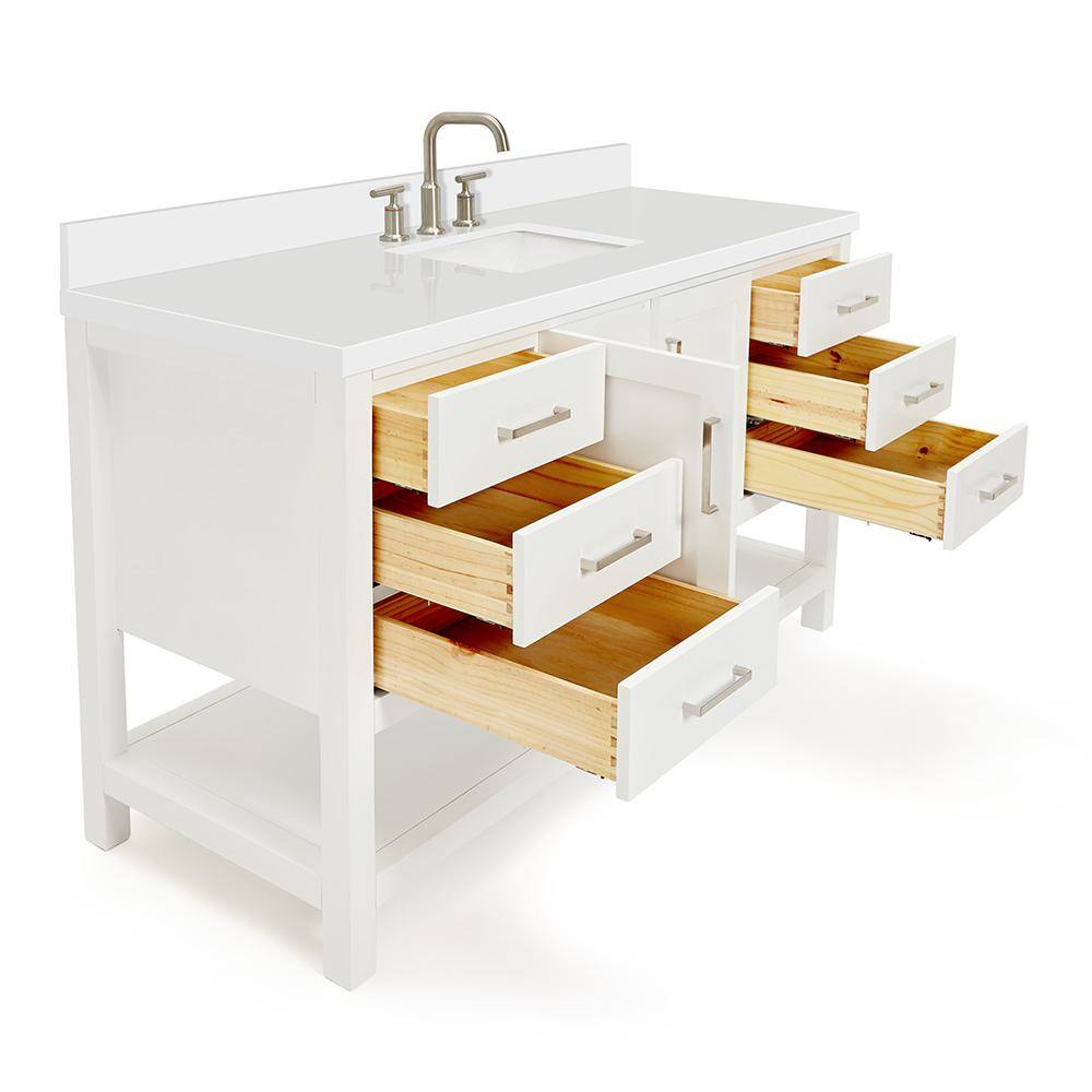 Magnolia 61" White Freestanding Single Bathroom Vanity Set