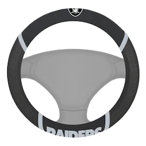NFL - Las Vegas Raiders Embroidered Steering Wheel Cover in Black - 15in. Diameter